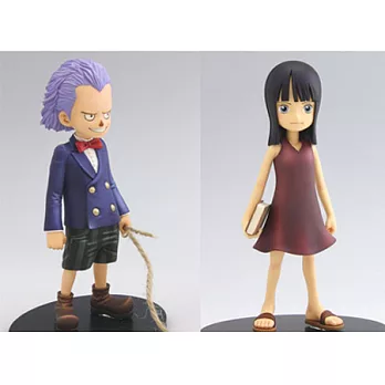 (代理版)BANPRESTO 航海王 DX 幼年版第4彈 法古佛立德 及 妮可羅賓 (2入1組)