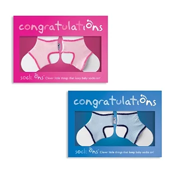 Sock ons 黏踢踢襪帶 禮卡 0-6m粉紅