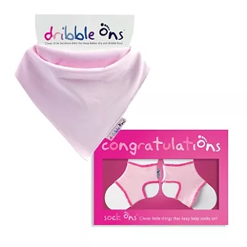 Sock ons 黏踢踢襪帶禮卡/小牛仔領巾組 粉紅