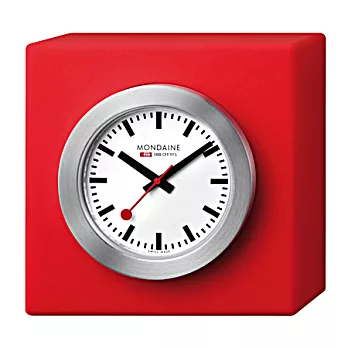 MONDAINE 瑞士國鐵CUBE 磁鐵桌鐘-紅