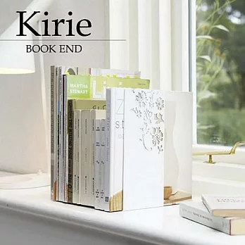 【雅瑪莎琪】氣質系雕花書擋-L(白)