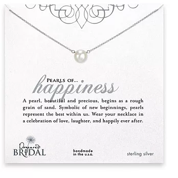 【Dogeared】美國品牌祈願925純銀項鍊~大白珍珠18吋