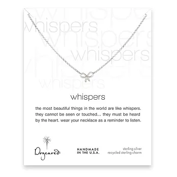 【Dogeared】美國品牌Whispers祈願925純銀項鍊~精緻蝴蝶結16吋