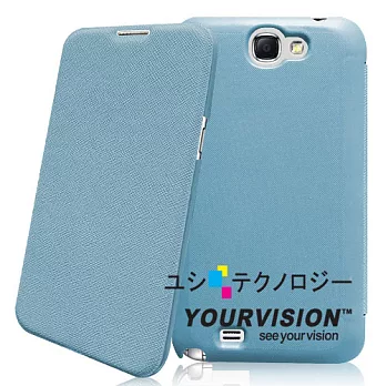 Samsung Note 2 N7100 極緻輕薄側開皮套 _天藍