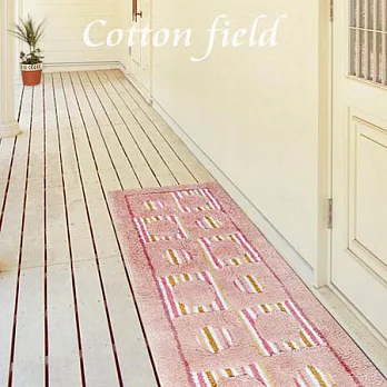 棉花田【秋田-粉】純棉提花走道毯(45x135cm)