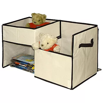 《真心良品》方格紋旋轉收納箱(2入)