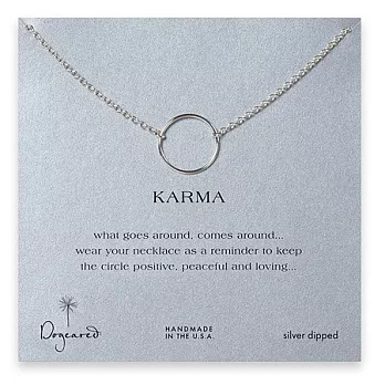 【Dogeared】 美國品牌祈願925純銀項鍊~SMOOTH KARMA大圓滿18吋925純銀
