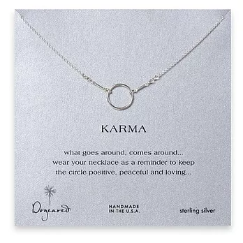 【Dogeared】 美國品牌祈願925純銀項鍊~KARMA中圓滿16吋