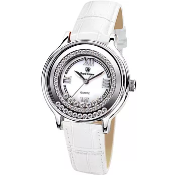 《Royal Crown》簡約都會晶鑽腕錶(白色)