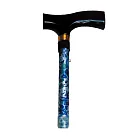 【樂銀】78T-1-4 輕合金折疊式手杖湛藍和風