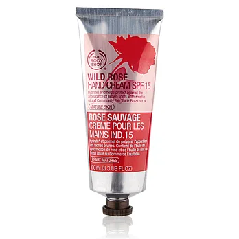 THE BODY SHOP 玫瑰果油嫩白護手霜 SPF15(100ml)