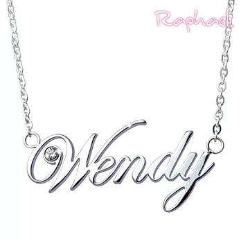 RAPHAEL 拉法兒點亮英文姓名 白鋼刻字項鍊