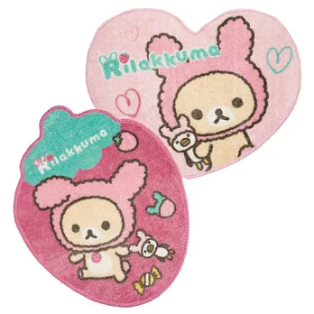 San-X 懶妹粉兔變裝系列地墊。桃