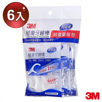 【3M】細滑牙線棒148支+牙線盒超值量販包 (超值6入組)