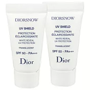 Christian Dior迪奧 雪晶靈極淨透白UV防護隔離霜SPF50PA+++(5ml)*2(透明色)