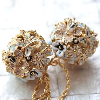 【Kenneth Jay Lane】米白灰珍珠土耳其石蝴蝶瓢蟲巴黎花園swarovski水晶長項鍊