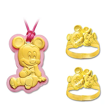 迪士尼金飾♥圓滿米奇- 音樂禮盒♥彌月金飾系列