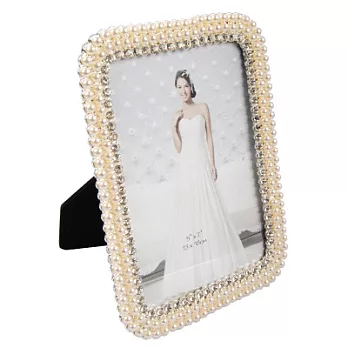 hongfa 5X7手工合金橢角珍珠方相框