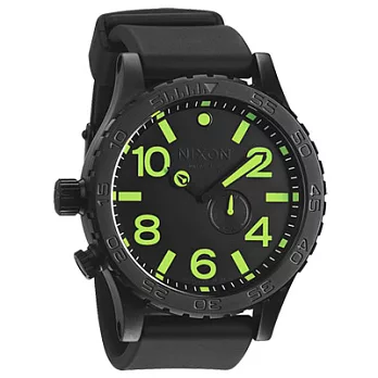 NIXON The 51-30 PU無限潛能運動腕錶(螢光綠黑)