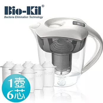 Bio-Kil淨水壺3.5L-純淨白 (含6入裝專用濾芯-限定版)