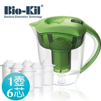 Bio-Kil淨水壺3.5L-原野綠 (含6入裝專用濾芯-限定版)