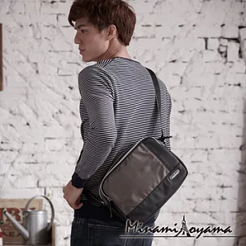 南青山 - 亮點城市系列橫式側背包-MI00O02灰