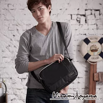 南青山 - 亮點城市系列橫式側背包-MI00O02黑