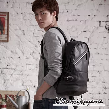 南青山 - 亮點城市系列後背包-MI00O05黑