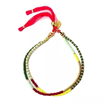 【SHASHI】美國品牌Carlita尼泊爾風雙層幸運手鍊珊瑚粉