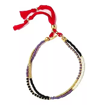 【SHASHI】美國品牌Carlita尼泊爾風雙層幸運手鍊亮紅