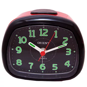 【 ORIENT東方時計】夜光鬧鐘-AQ216(紅黑)