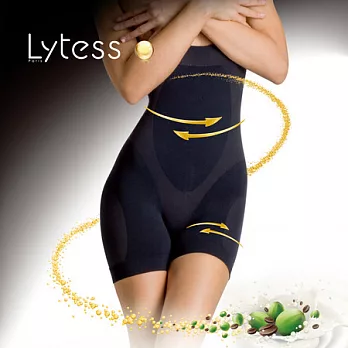 【Lytess法國原裝】 調整型 束腹美臀高腰塑身平口褲M黑色