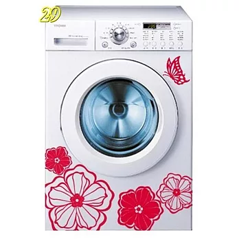 【ECO World 】進口壁貼-芙蓉芯蝶(白色款)