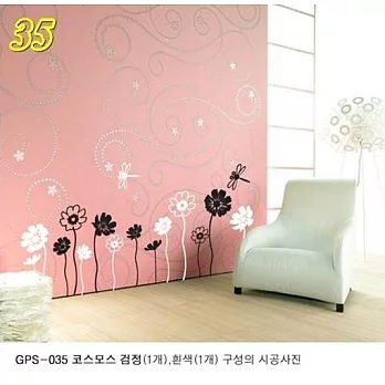 【ECO World 】進口壁貼-蜻蜓花 (紅色款)