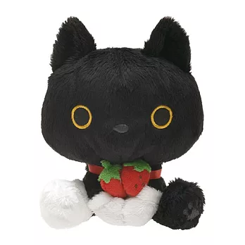San-X 小襪貓白貓草苺之戀系列毛絨公仔。小襪貓