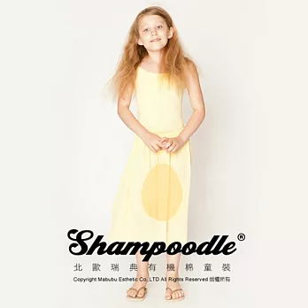 瑞典有機棉童裝Shampoodle粉黃圓點皺褶長裙100黃色