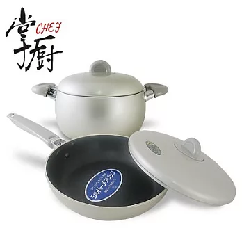 《掌廚》日本理研推薦套組-28cm平底鍋+22W湯鍋