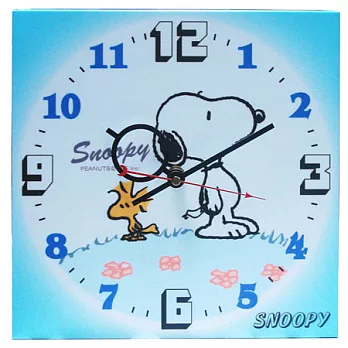 SNOOPY-HSC-119史努比大草原卡通木材掛鐘(藍色)