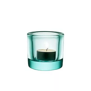 北歐芬蘭 iittala Kivi 玻璃石燭臺(大) 湖水綠 80mm