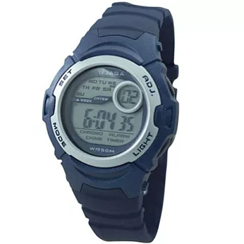 JAGA捷卡M876多功能防水運動電子錶(深藍)