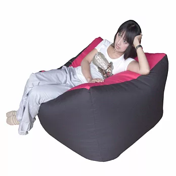 【伊斯格爾ISGOR】變型豆腐懶骨頭☆長110x寬110x高度45公分☆紅+黑