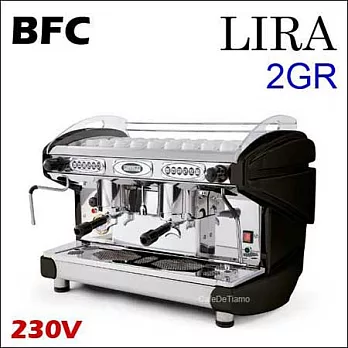 義大利 BFC LIRA 2GR 雙孔子母鍋營業用半自動咖啡機-黑色 230V (HG0968BK)