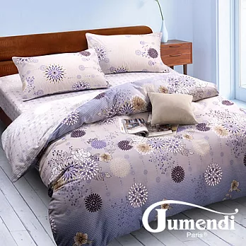 【Jumendi-秀麗花彩】台灣製四件式特級純棉床包被套組-雙人