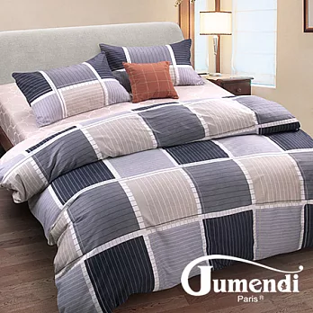 【Jumendi-夢幻格律】台灣製四件式特級純棉床包被套組-雙人