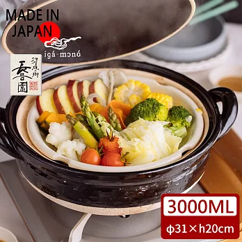 日本長谷園伊賀燒 冷熱兩用 多能調理 健康蒸煮鍋 (3~5人用)