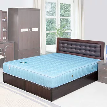 《Homelike》艾凡6尺床組+獨立筒床墊-雙人加大-胡桃木紋