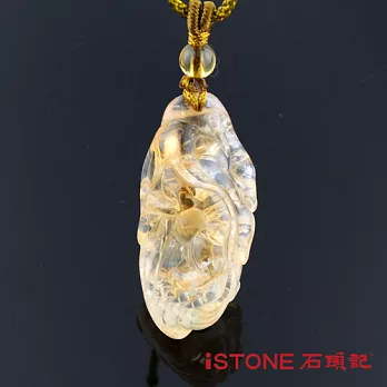 【石頭記】 精雕黃水晶-平安幸福-13.3g