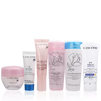 LANCOME 蘭蔻 UV光透柔白BB霜(30ml)+超水妍五件組#升級版01