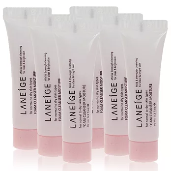 LANEIGE 蘭芝 水潤泡沫潔面乳(10ml)*6入