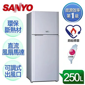 【SANYO台灣三洋】250L雙門冰箱/SR-250B8